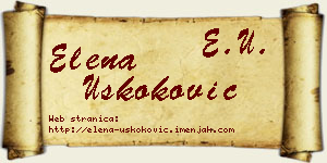 Elena Uskoković vizit kartica